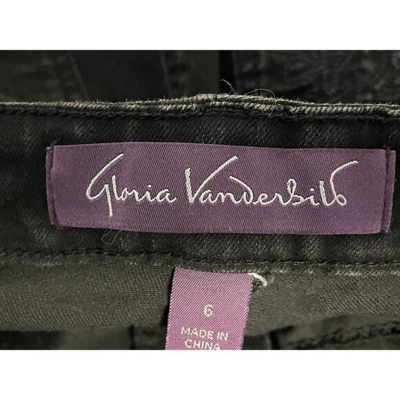 Gloria Vanderbilt Amanda Slim Jeans Womens 6 Black Average Slim Fit Stretch - Picture 9 of 14
